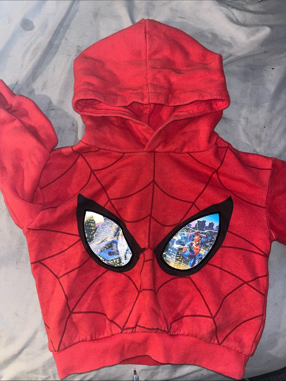 Red Spider-Man Inspired Kids Hoodie Costume Top